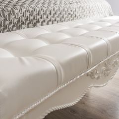 Банкетка Мишель (белый матовый) в Качканаре - kachkanar.mebel24.online | фото 3