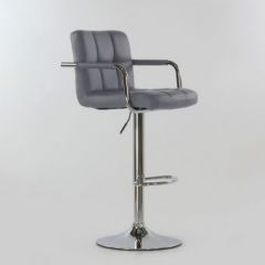 Барный стул Barneo N-69 Kruger Arm Серый в Качканаре - kachkanar.mebel24.online | фото 4