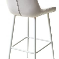 Барный стул ХОФМАН, цвет H-09 Светло-серый, велюр / белый каркас М-City в Качканаре - kachkanar.mebel24.online | фото 4