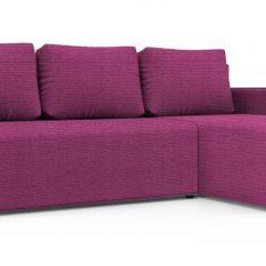 Диван угловой Алиса 3 Shaggy FUCHSIA - TEOS BLACK в Качканаре - kachkanar.mebel24.online | фото