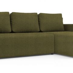 Диван угловой Алиса 3 Shaggy GREEN - TEOS BLACK в Качканаре - kachkanar.mebel24.online | фото