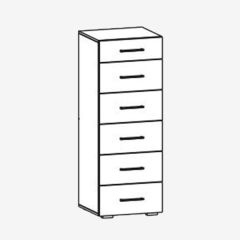 Фиеста №15 Комод с 6ю ящ (Венге/Белый глянец) в Качканаре - kachkanar.mebel24.online | фото