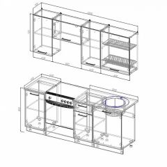 Кухонный гарнитур Жемчуг 2000 (Стол. 26мм) в Качканаре - kachkanar.mebel24.online | фото 2