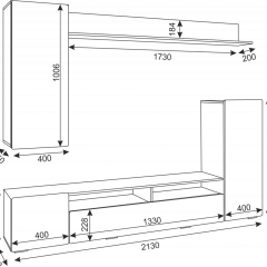 Гостиная Альфа (Белый/Белый глянец) в Качканаре - kachkanar.mebel24.online | фото 4