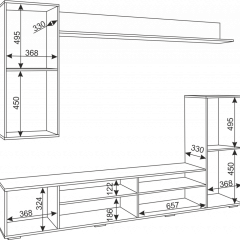 Гостиная Альфа (Белый/Белый глянец) в Качканаре - kachkanar.mebel24.online | фото 5