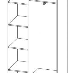 Гостиная Дарья Шкаф (Дуб Вотан/Белый глянец) в Качканаре - kachkanar.mebel24.online | фото 4