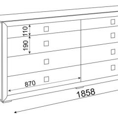 Комод большой Глэдис М27 (ЯШС/Белый) в Качканаре - kachkanar.mebel24.online | фото 2