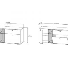 ЛАНС Комод К101 (дуб бунратти/белый) в Качканаре - kachkanar.mebel24.online | фото 2