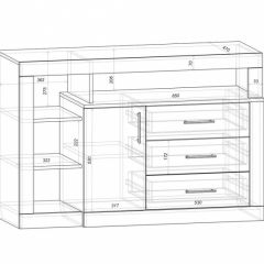 Комод Марокко (Ясень Шимо светлый) в Качканаре - kachkanar.mebel24.online | фото 2