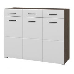 Комод Ненси (Венге/Белый глянец) в Качканаре - kachkanar.mebel24.online | фото