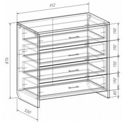 Комод с плитой 22 мм ЛИБЕРТИ в Качканаре - kachkanar.mebel24.online | фото 3