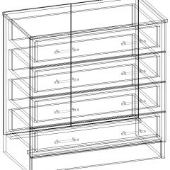 СОФИЯ Комод К800 (венге/дуб белфорт) в Качканаре - kachkanar.mebel24.online | фото 3