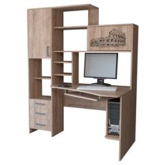 Компьютерный стол КЛ №6.0 правый (Дуб баррик) в Качканаре - kachkanar.mebel24.online | фото