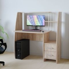 Компьютерный стол КЛ №6.2 левый (Дуб баррик) в Качканаре - kachkanar.mebel24.online | фото