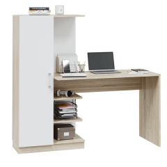 Стол компьютерный Софт (УНИ) Дуб Сонома/Белый в Качканаре - kachkanar.mebel24.online | фото