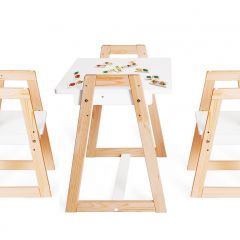 Комплект детской мебели стол и  два стула Я САМ "Лофт-Дуо" (Белый) в Качканаре - kachkanar.mebel24.online | фото