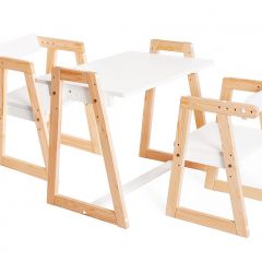 Комплект детской мебели стол и  два стула Я САМ "Лофт-Дуо" (Белый) в Качканаре - kachkanar.mebel24.online | фото 2