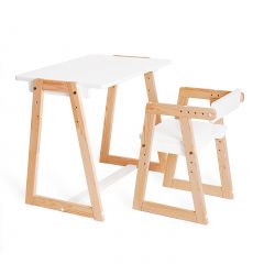 Комплект детской мебели стол и  два стула Я САМ "Лофт-Дуо" (Белый) в Качканаре - kachkanar.mebel24.online | фото 8