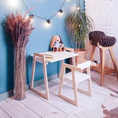 Комплект детской мебели стол и  два стула Я САМ "Лофт-Дуо" (Белый) в Качканаре - kachkanar.mebel24.online | фото 10