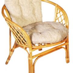 Кресло Багама, подушки светлые обычные шенил (Мёд) в Качканаре - kachkanar.mebel24.online | фото