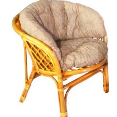 Кресло Багама, подушки светлые полные шенил (Мёд) в Качканаре - kachkanar.mebel24.online | фото 1