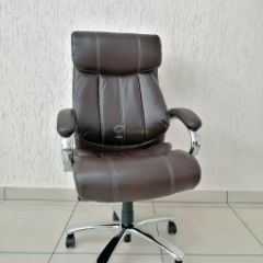 Кресло Barneo K-303 для руководителя (коричневая экокожа) в Качканаре - kachkanar.mebel24.online | фото
