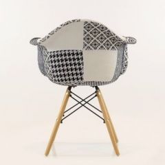 Кресло Barneo N-14 Patchwork черно-белый в Качканаре - kachkanar.mebel24.online | фото 4