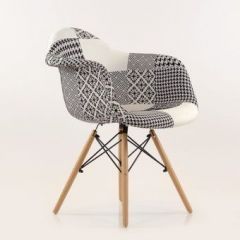 Кресло Barneo N-14 Patchwork черно-белый в Качканаре - kachkanar.mebel24.online | фото 5