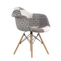 Кресло Barneo N-14 Patchwork черно-белый в Качканаре - kachkanar.mebel24.online | фото