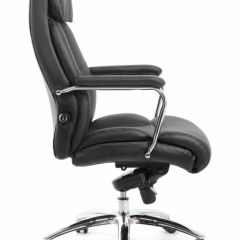 Кресло BRABIX PREMIUM "Phaeton EX-502" (кожа с компаньоном, хром, черное) 530882 в Качканаре - kachkanar.mebel24.online | фото 3