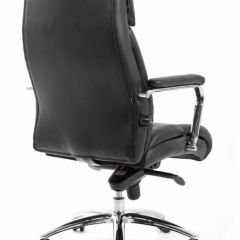 Кресло BRABIX PREMIUM "Phaeton EX-502" (кожа с компаньоном, хром, черное) 530882 в Качканаре - kachkanar.mebel24.online | фото 4