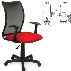 Кресло BRABIX "Spring MG-307" (красное/черное TW) 531405 в Качканаре - kachkanar.mebel24.online | фото 2