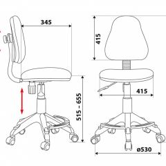 Кресло детское Бюрократ KD-4-F/PENCIL-GN зеленый карандаши в Качканаре - kachkanar.mebel24.online | фото 3