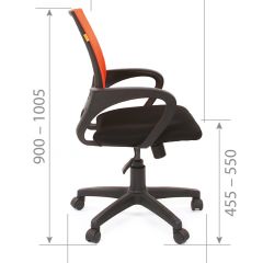 Кресло для оператора CHAIRMAN 696 black (ткань TW-11/сетка TW-04) в Качканаре - kachkanar.mebel24.online | фото 5