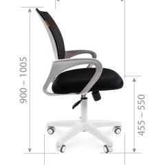 Кресло для оператора CHAIRMAN 696 white (ткань TW-11/сетка TW-01) в Качканаре - kachkanar.mebel24.online | фото 5