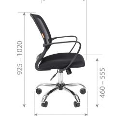 Кресло для оператора CHAIRMAN 698 хром (ткань TW 19/сетка TW 69) в Качканаре - kachkanar.mebel24.online | фото 7