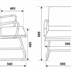 Кресло для посетителя Бюрократ CH-993-LOW-V/M01 черный в Качканаре - kachkanar.mebel24.online | фото 3