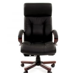 Кресло для руководителя CHAIRMAN  421 (Натуральная кожа) Черное в Качканаре - kachkanar.mebel24.online | фото 2
