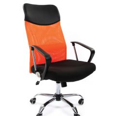 Кресло для руководителя CHAIRMAN 610 N (15-21 черный/сетка оранжевый) в Качканаре - kachkanar.mebel24.online | фото