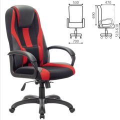 Кресло компьютерное BRABIX PREMIUM "Rapid GM-102" (экокожа/ткань, черное/красное) 532107 в Качканаре - kachkanar.mebel24.online | фото 2
