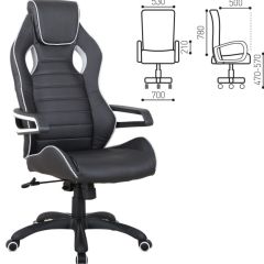 Кресло компьютерное BRABIX "Techno Pro GM-003" (черное/серое, вставки серые) 531814 в Качканаре - kachkanar.mebel24.online | фото 2