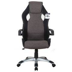 Кресло компьютерное BRABIX Techno GM-002 (ткань) черное/серое, вставки белые (531815) в Качканаре - kachkanar.mebel24.online | фото 3