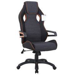 Кресло компьютерное BRABIX Techno Pro GM-003 (ткань черное/серое, вставки оранжевые) 531813 в Качканаре - kachkanar.mebel24.online | фото