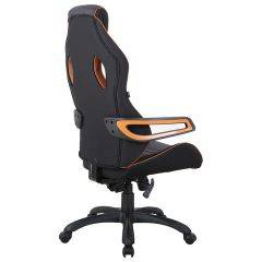 Кресло компьютерное BRABIX Techno Pro GM-003 (ткань черное/серое, вставки оранжевые) 531813 в Качканаре - kachkanar.mebel24.online | фото 6