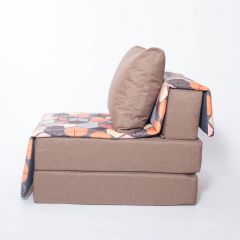 Кресло-кровать бескаркасное Харви (коричневый-геометрия браун) в Качканаре - kachkanar.mebel24.online | фото 2