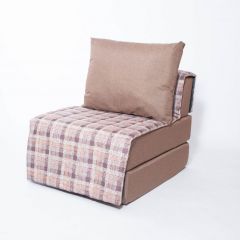 Кресло-кровать бескаркасное Харви (коричневый-квадро беж) в Качканаре - kachkanar.mebel24.online | фото