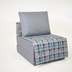 Кресло-кровать бескаркасное Харви (серый-квадро азур) в Качканаре - kachkanar.mebel24.online | фото 1