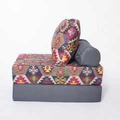 Кресло-кровать-пуф бескаркасное Прайм (мехико серый-графит) в Качканаре - kachkanar.mebel24.online | фото