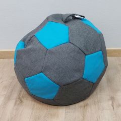 Кресло-мешок Мяч S (Savana Grey-Neo Azure) в Качканаре - kachkanar.mebel24.online | фото