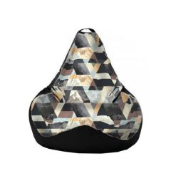 Кресло-мешок XL Snow Brown-Black в Качканаре - kachkanar.mebel24.online | фото